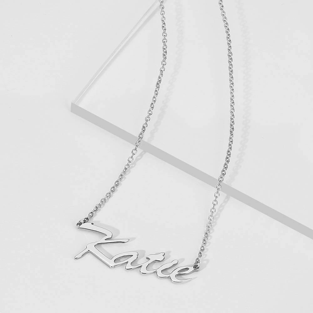 Personalized Classic Name Necklace Silver - soufeelus