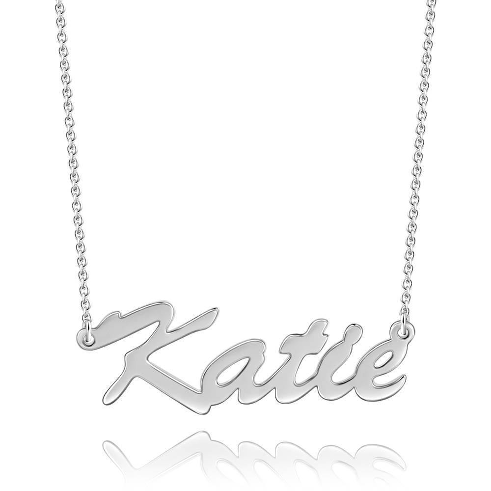 Personalized Classic Name Necklace Silver - soufeelus