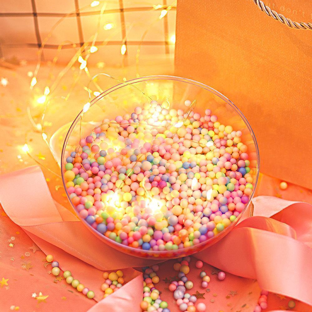 Transparent Plastic Ball Colorful Light String Colorful Filled Foam ball Three-piece Suit Creative Gift Combination - soufeelus
