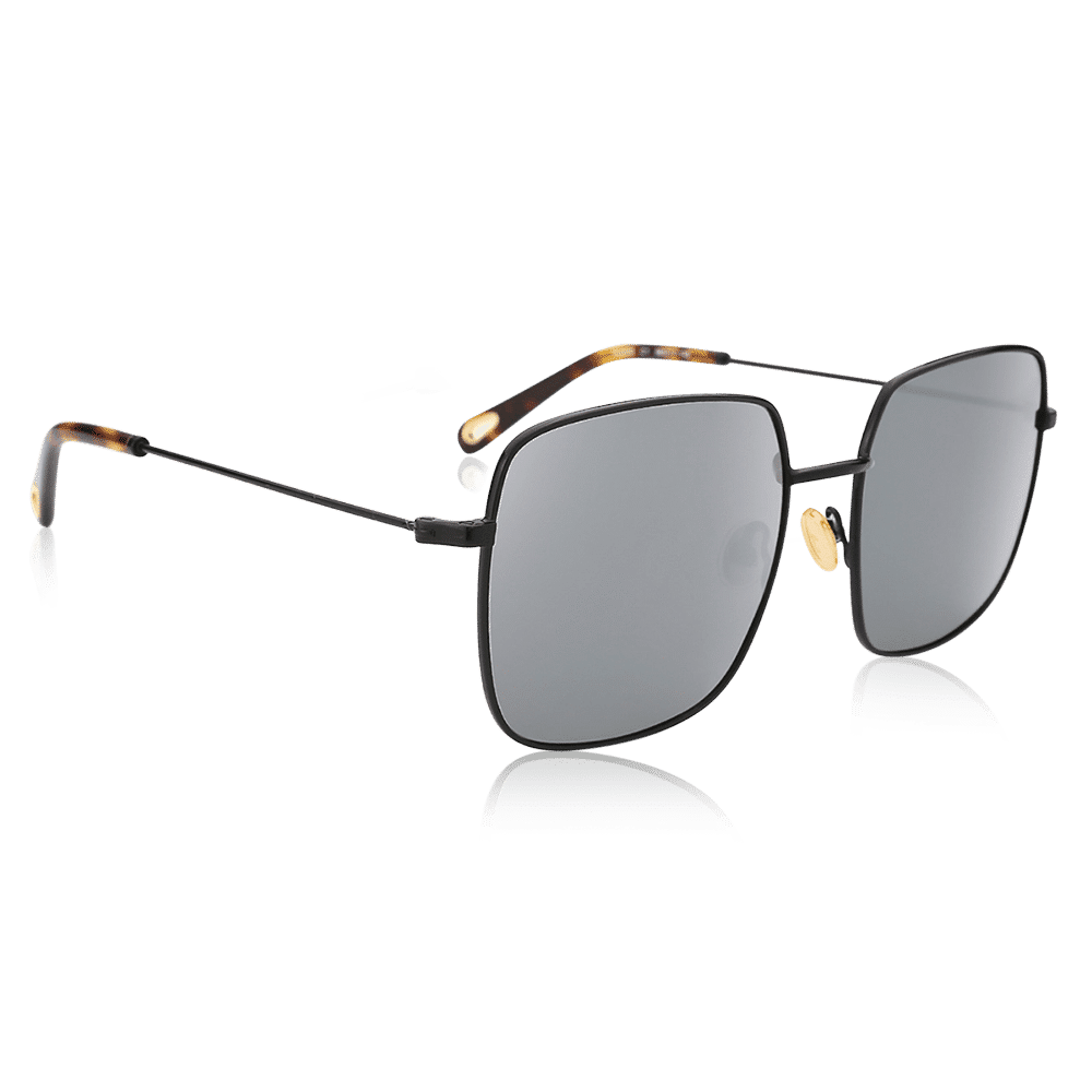 Square Sunglasses with Black Lenses and Brown Frame - soufeelus