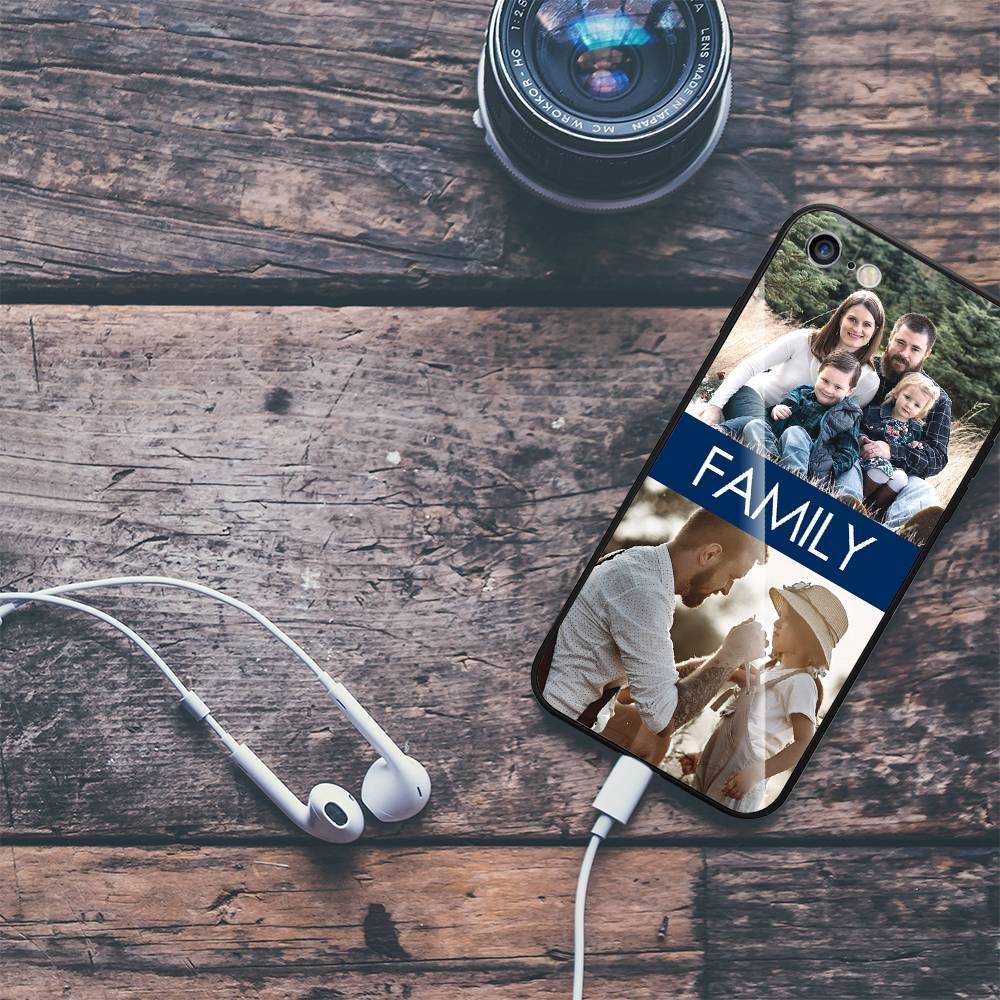iPhone 6/6s Custom Photo Protective Phone Case - Glass Surface - 2 Pictures with Name - soufeelus
