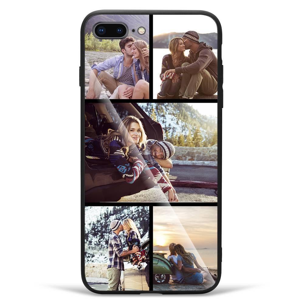 iPhone 7p/8p Custom Photo Collage Protective Phone Case - 5 Pictures Soft Shell Matte - soufeelus