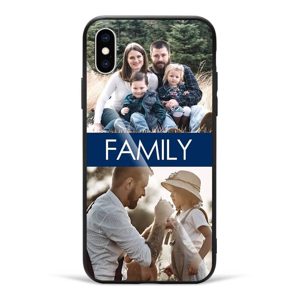 iPhone Xs Max Custom Photo Protective Phone Case - 2 Pictures with Name Soft Shell Matte - soufeelus