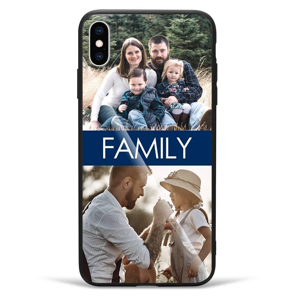 iPhone Xr Custom Photo Protective Phone Case - Glass Surface - 2 Pictures with Name - soufeelus