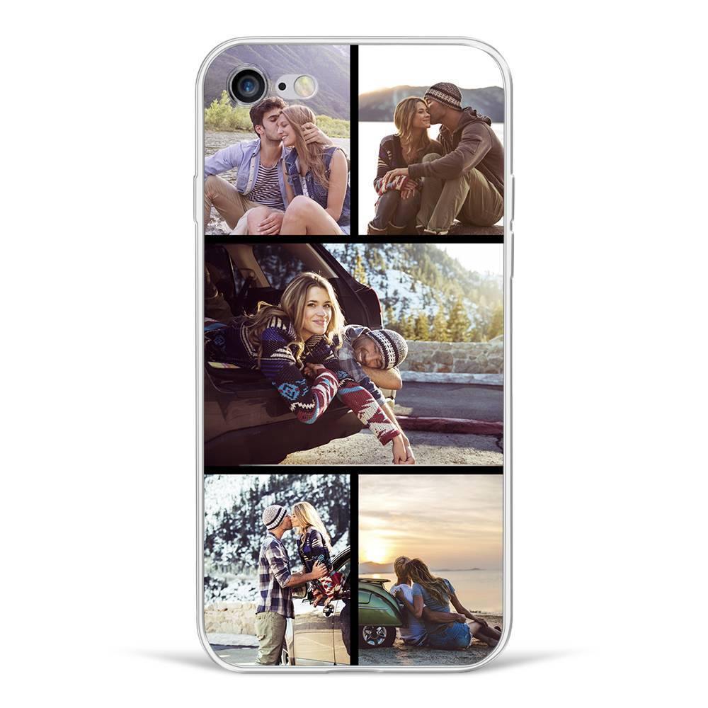 iPhone 7p/8p Custom Photo Collage Protective Phone Case - 5 Pictures Soft Shell Matte - soufeelus