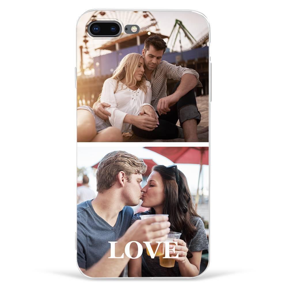 iPhoneX Custom Photo Protective Phone Case - 2 Pictures Soft Shell Matte - soufeelus