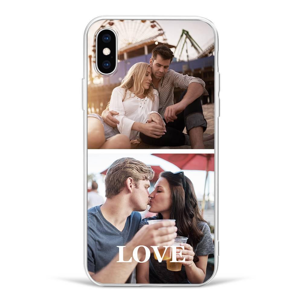 iPhone Xs Max Custom Photo Protective Phone Case - 2 Pictures Soft Shell Matte - soufeelus