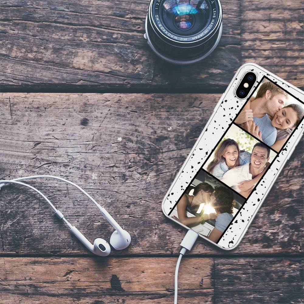 iPhoneX Custom Photo Protective Phone Case - 3 Pictures Soft Shell Matte - soufeelus