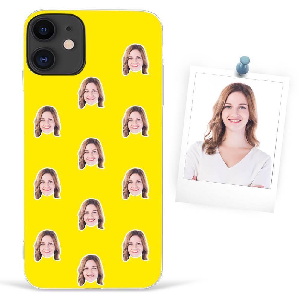 Custom Photo Protective Phone Case Soft Shell Yellow Mesh Face - iPhone Xs Max - soufeelus