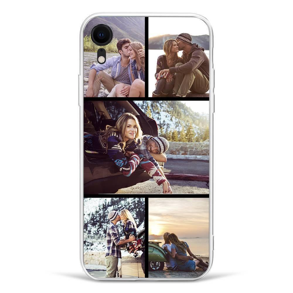 iPhone 7p/8p Custom Photo Collage Protective Phone Case - 5 Pictures Soft Shell Matte - soufeelus