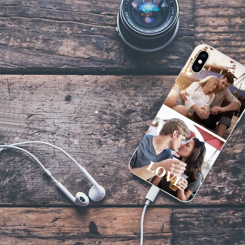 iPhone Xs Max Custom Photo Protective Phone Case - 2 Pictures Soft Shell Matte - soufeelus