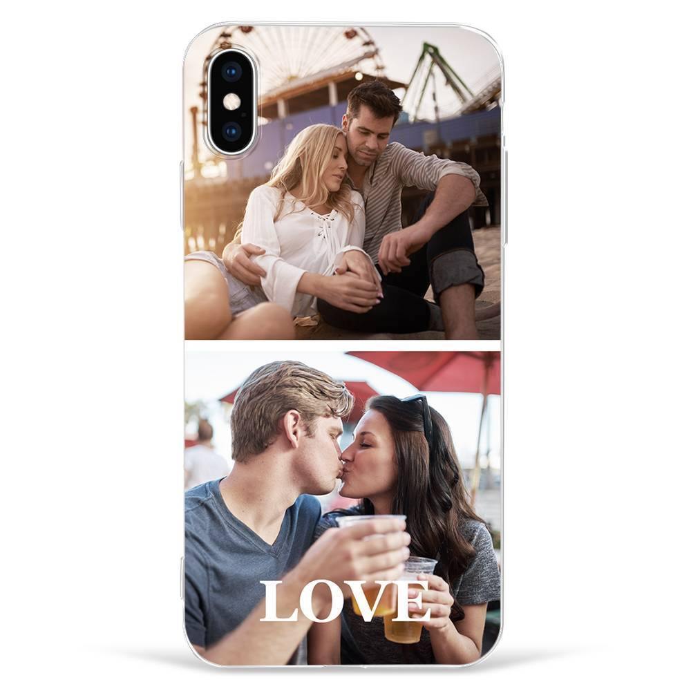 iPhoneX Custom Photo Protective Phone Case - 2 Pictures Soft Shell Matte - soufeelus