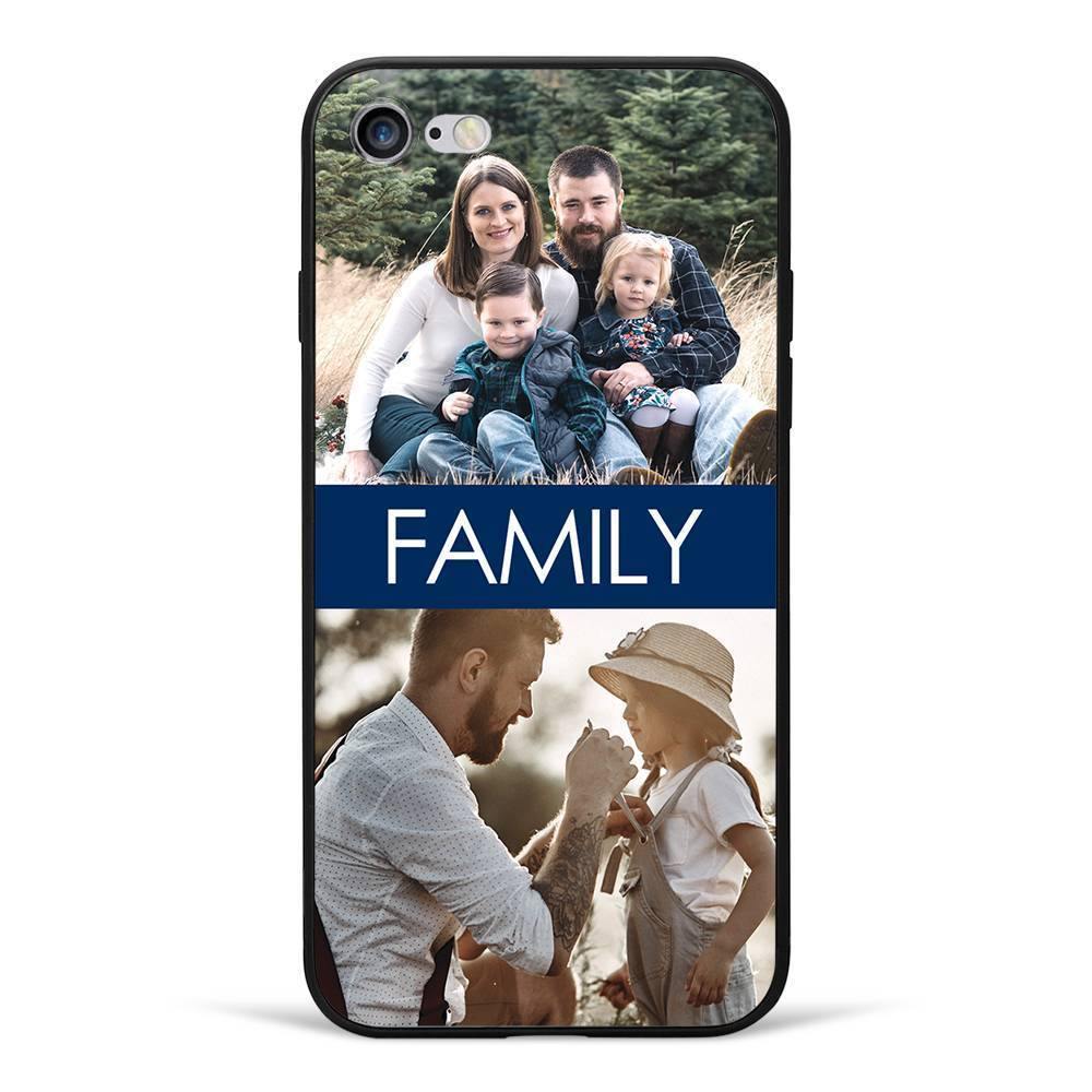 iPhone Xs Max Custom Photo Protective Phone Case - Glass Surface - 2 Pictures with Name - soufeelus