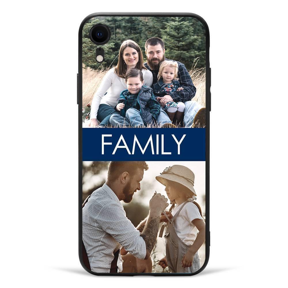 iPhone Xs Max Custom Photo Protective Phone Case - Glass Surface - 2 Pictures with Name - soufeelus