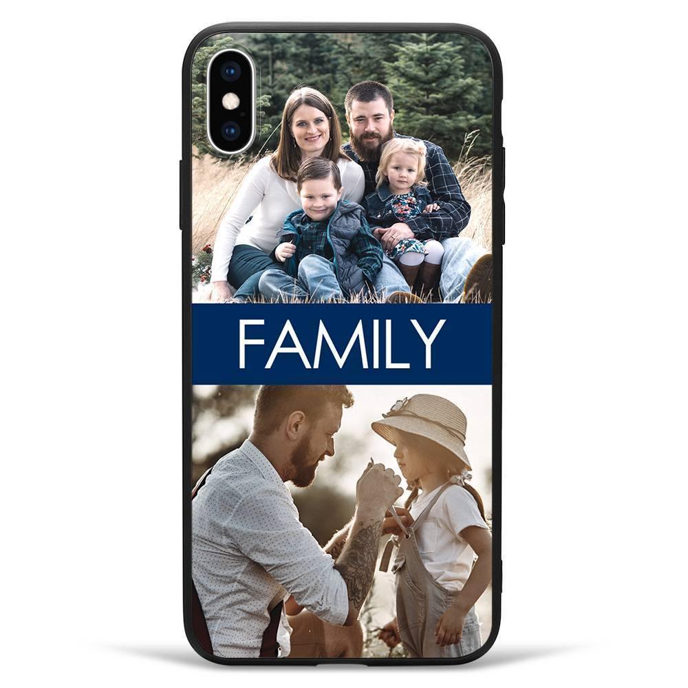 iPhone 7/8 Custom Photo Protective Phone Case - Glass Surface - 2 Pictures with Name - soufeelus