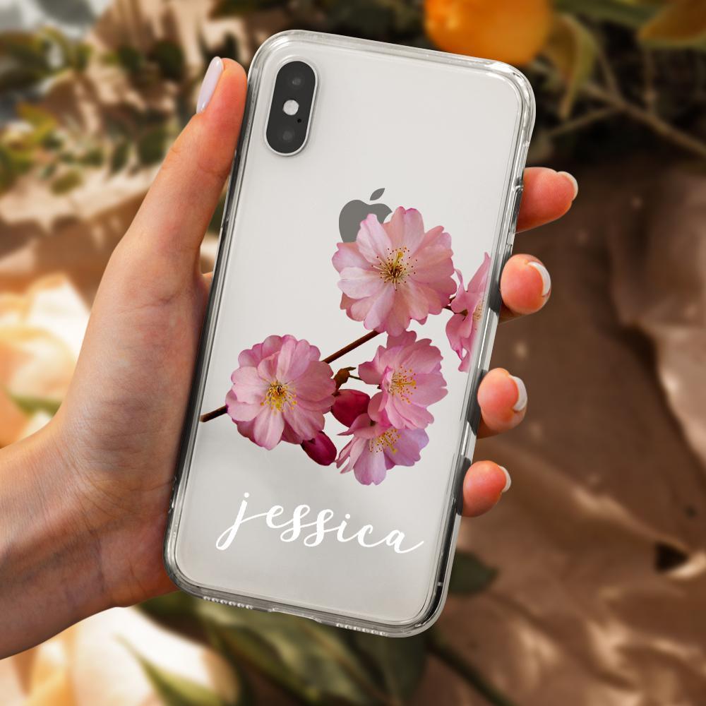 Custom Engraved iPhone Case iPhone XS Max Flower Theme Fashion Simplicity