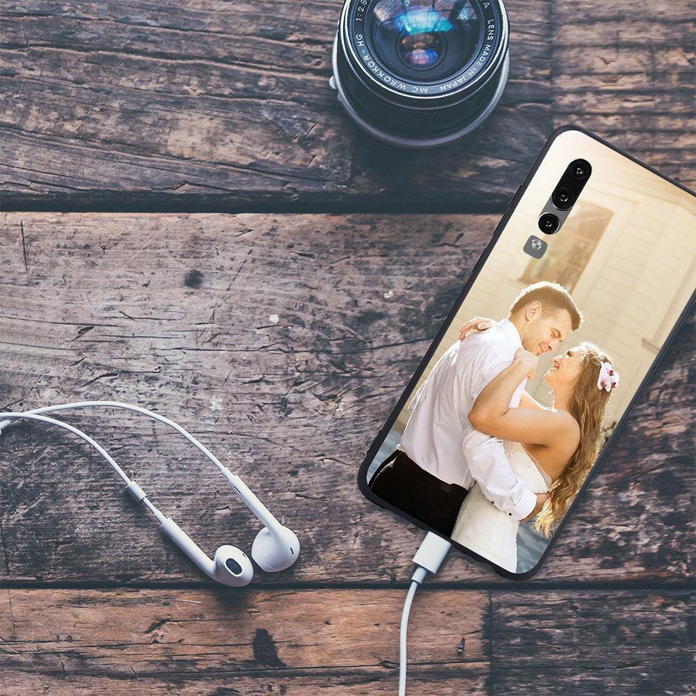 Custom Photo Protective Phone Case Black Soft Shell Matte - Huawei P30 - soufeelus