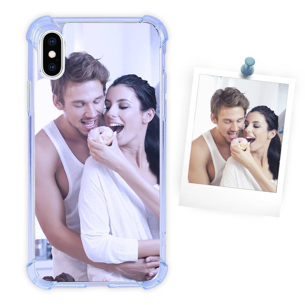 Photo Phone Case Silicone Anti-drop Soft Shell Sky Blue - iPhone Xs