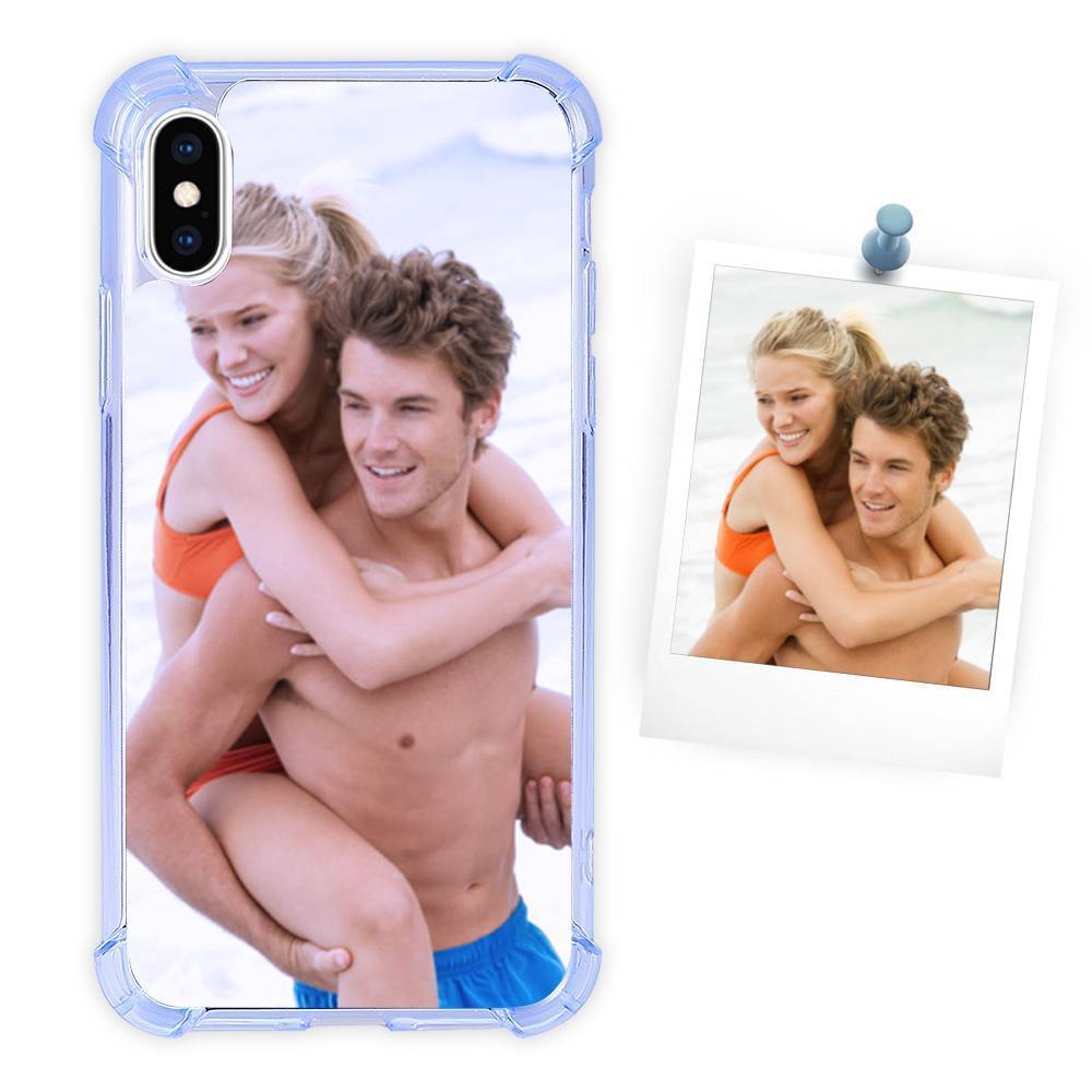 Photo Phone Case Silicone Anti-drop Soft Shell Sky Blue - iPhone Xs