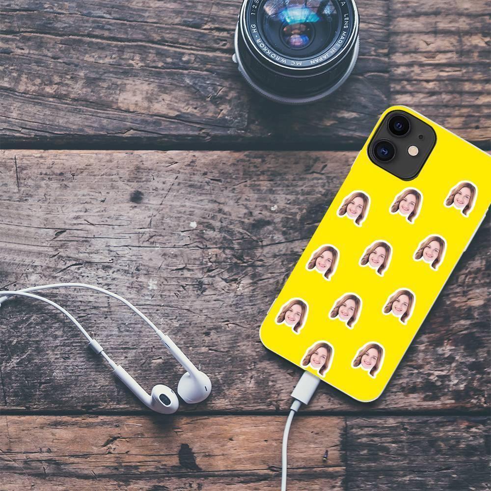 Custom Photo Protective Phone Case Soft Shell Yellow Mesh Face - iPhone Xs - soufeelus