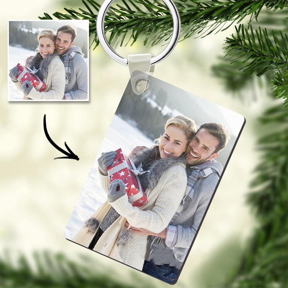 Custom Photo Keychain Density Board Memorial Gift for Him - soufeelus