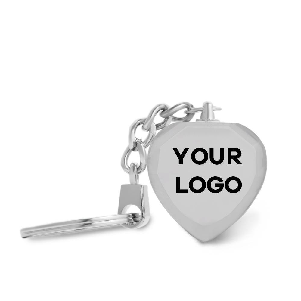 Custom Photo Keychain Crystal Keychain Heart-shaped Gifts for Employees - soufeelus