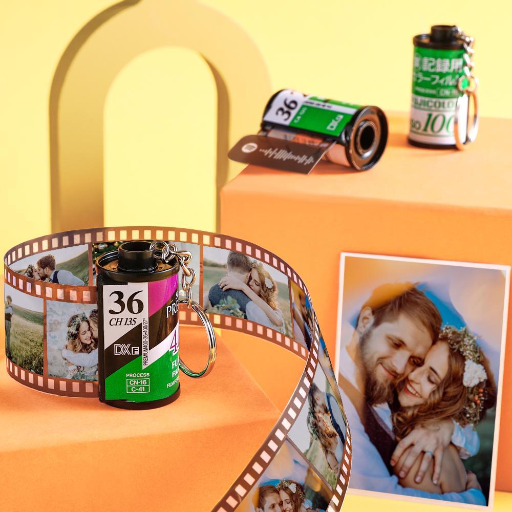 Scannable Spotify Code Film Keychain Spotify Favorite Song Photo Engraved Film Keychain Anniversary Gifts Green Color 10 Pics