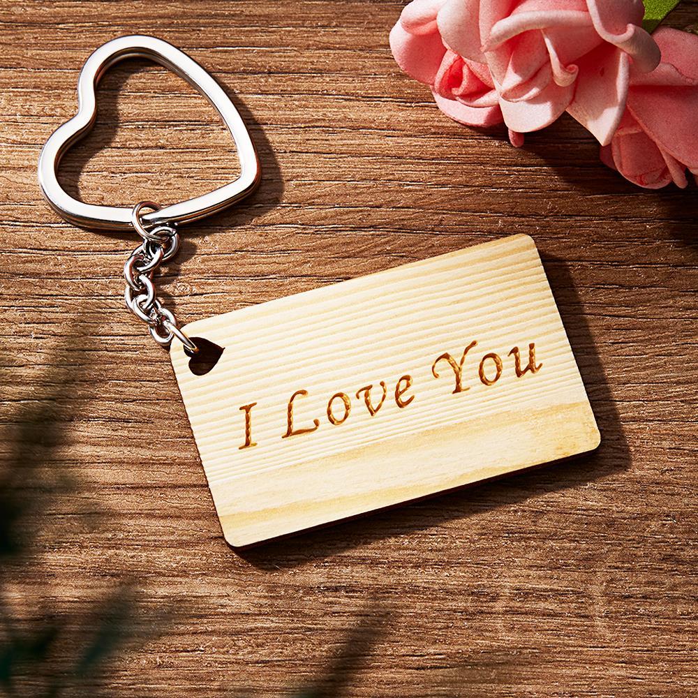 Custom Engraved Calendar Keychain Save the Date Keychain Valentine's Day Gift for Lover -