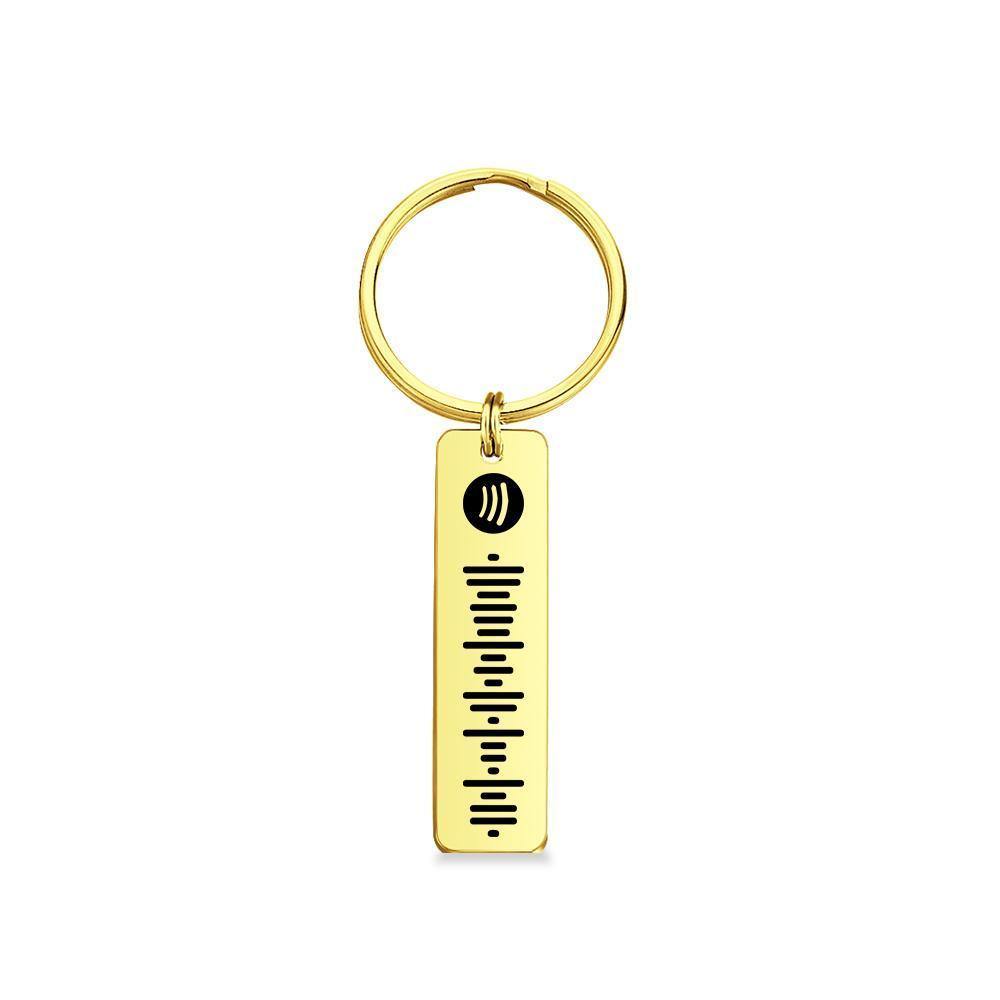 Scannable Spotify Code Keychain, Custom Music Song Keychains Black - soufeelus