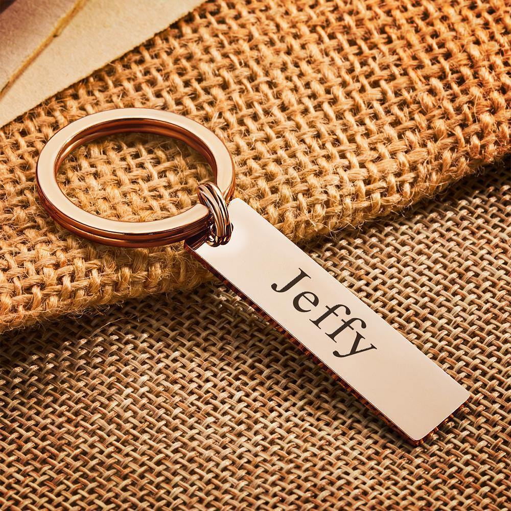 Scannable Spotify Code Keychain, Custom Engraved Music Song Keychains Rose Gold - soufeelus