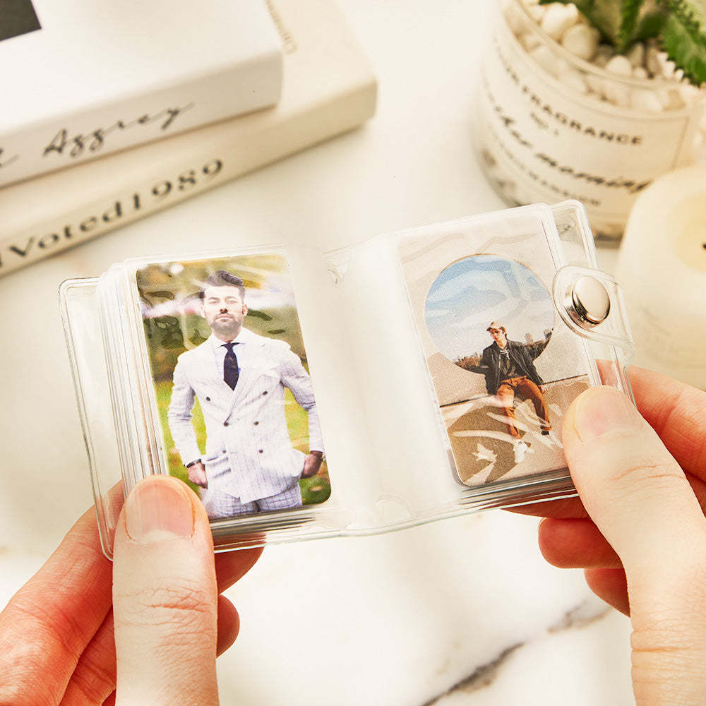 Custom Photo Album Keychain Custom Photo Plastic Keychain Romantic Gift for Her -