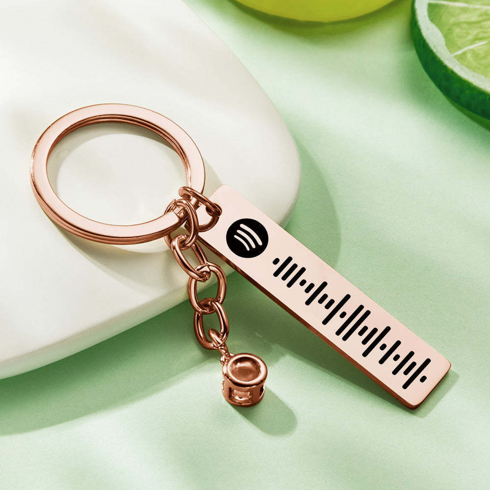 Custom Projection Spotify Code Keychain Metal Keychain Funny Keychain Gift for Her - soufeelus