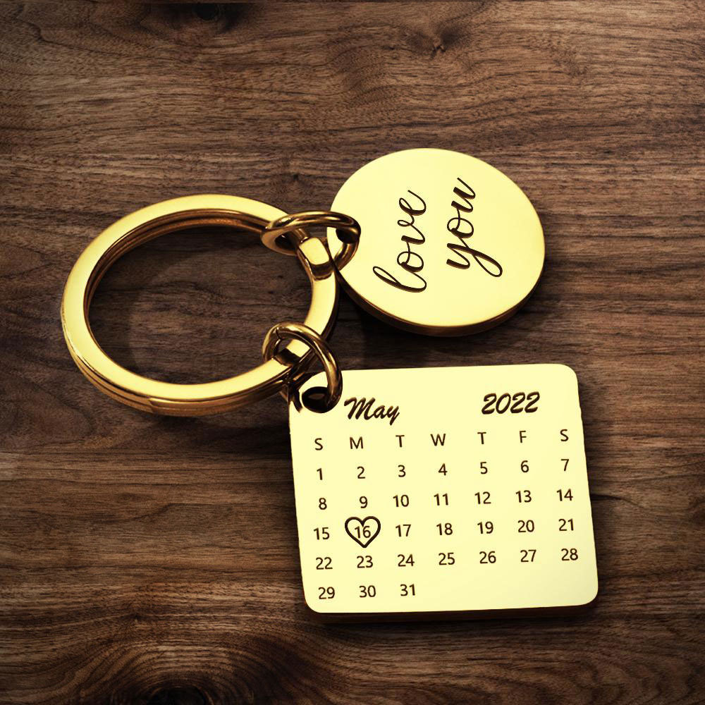 Personalised Calendar Keychain, Date Keychain, Anniversary, Boyfriend, Girlfriend, Husband, Wife, Relationships, Wedding