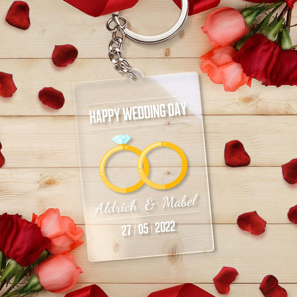 Wedding Day Gift for Him Personalized Lamp Led Lights Custom Night Light Wedding Day Gift for Her 3D Led Lamp Wedding Day Decor -