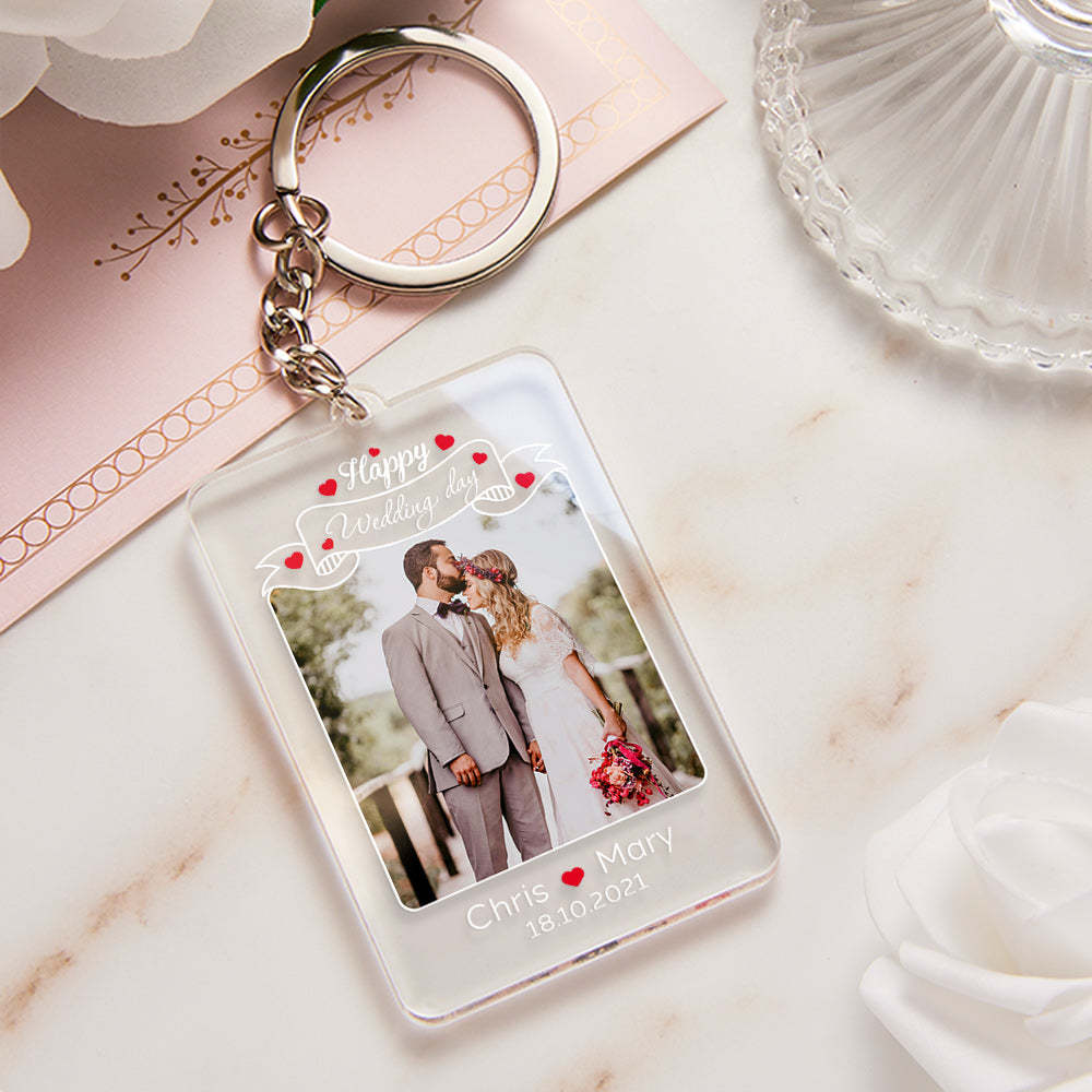 Wedding Day Gift for Her Acrylic Lamp With Photo Custom Photo Night Light Engagement Gift Couple Personalized Led Lights Bedroom Decor -