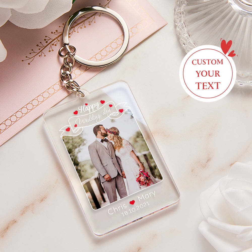 Wedding Day Gift for Her Acrylic Lamp With Photo Custom Photo Night Light Engagement Gift Couple Personalized Led Lights Bedroom Decor -
