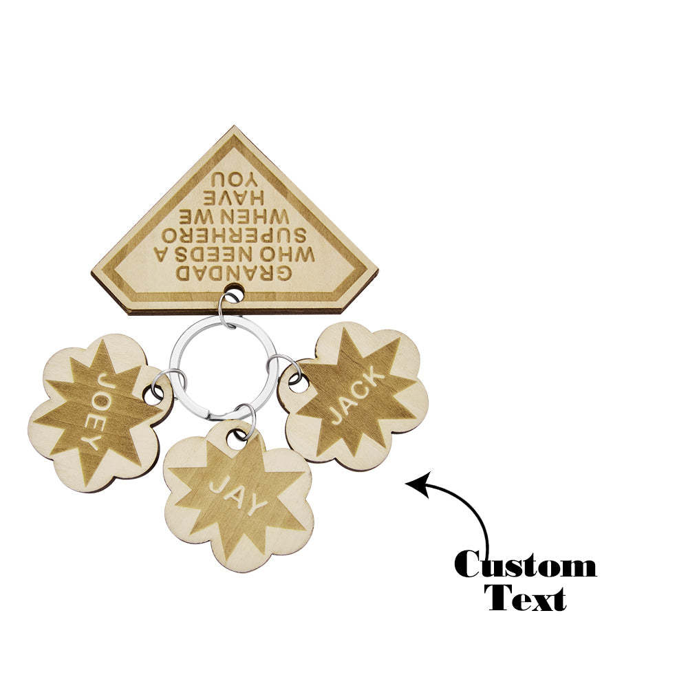 Custom Engraved Keychain Custom Name Diamond Family Gifts - soufeelus