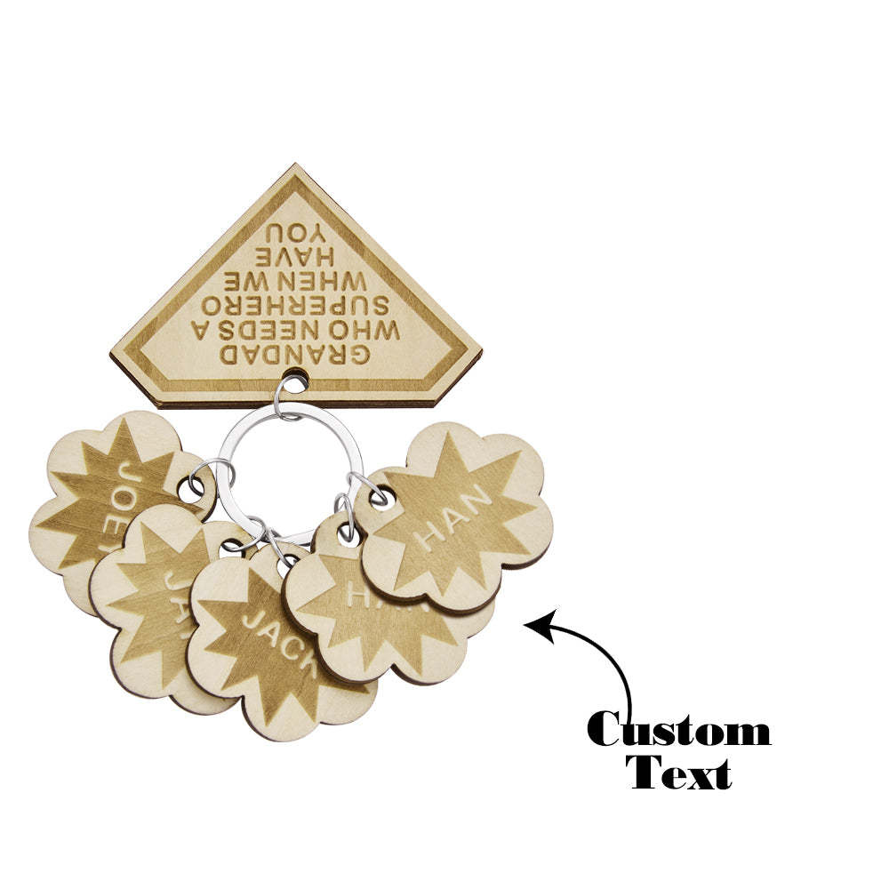 Custom Engraved Keychain Custom Name Diamond Family Gifts - soufeelus