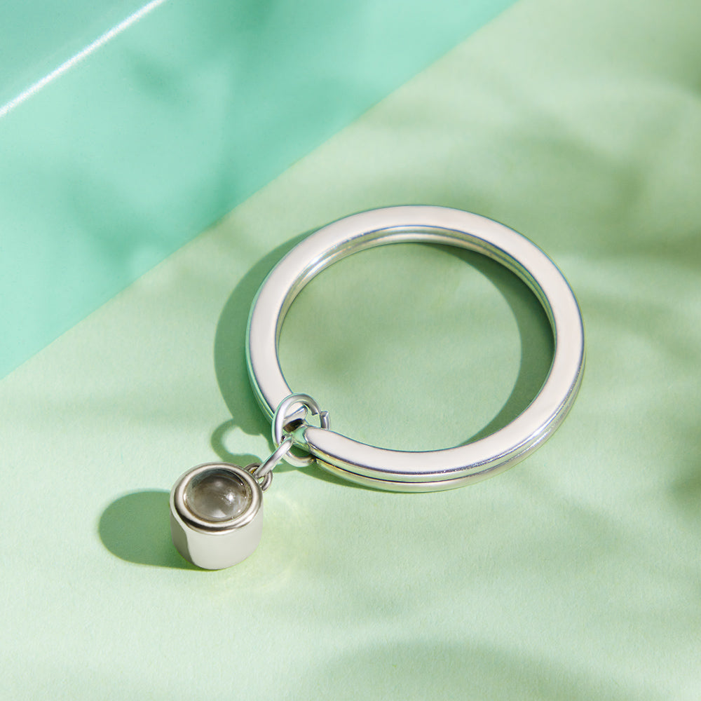 Custom Photo Projection Keychain Personalized Key Ring Exquisite Couple Gifts Valentine's Day Gifts