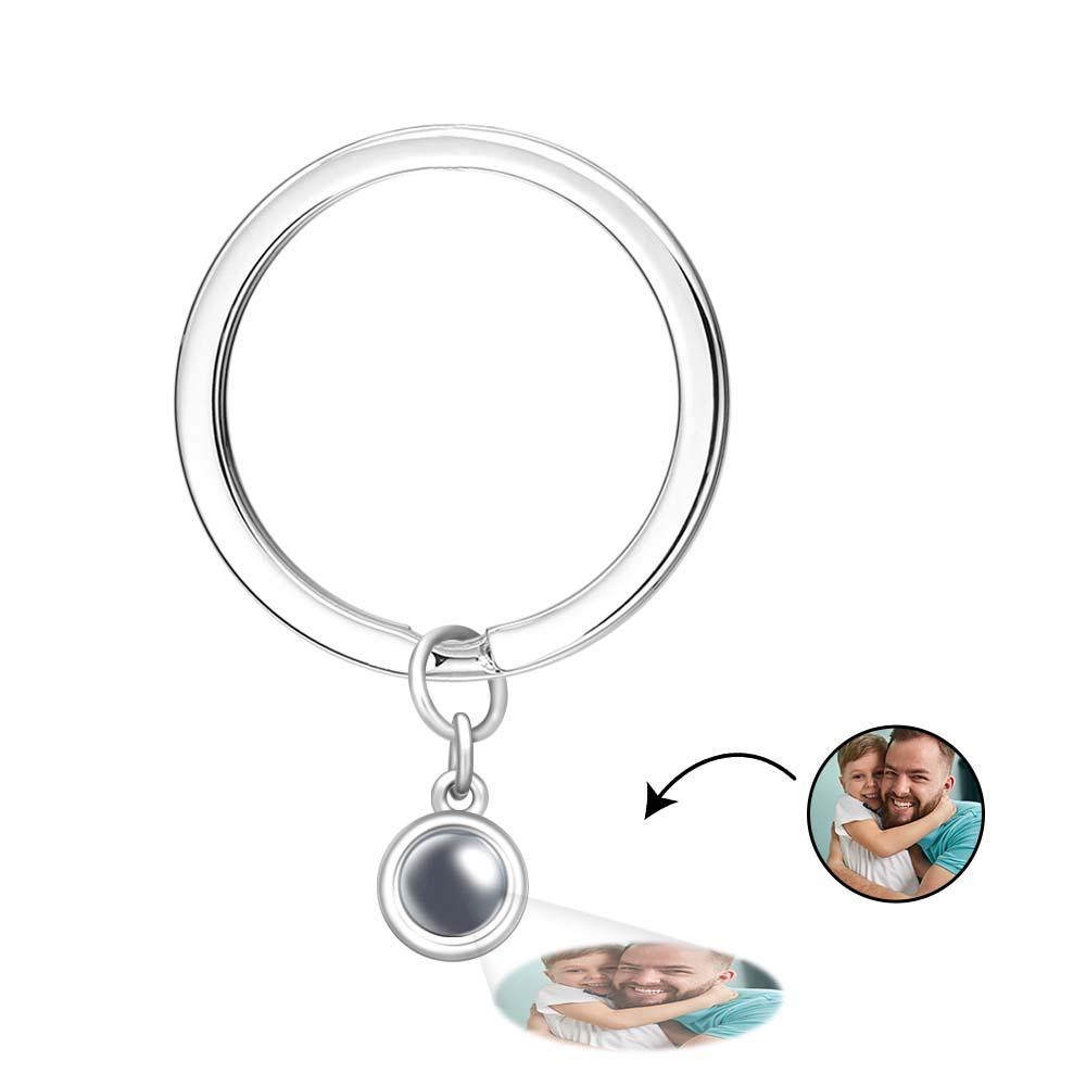 Custom Photo Projection Keychain Personalized Key Ring Exquisite Father's Day Gifts - soufeelus