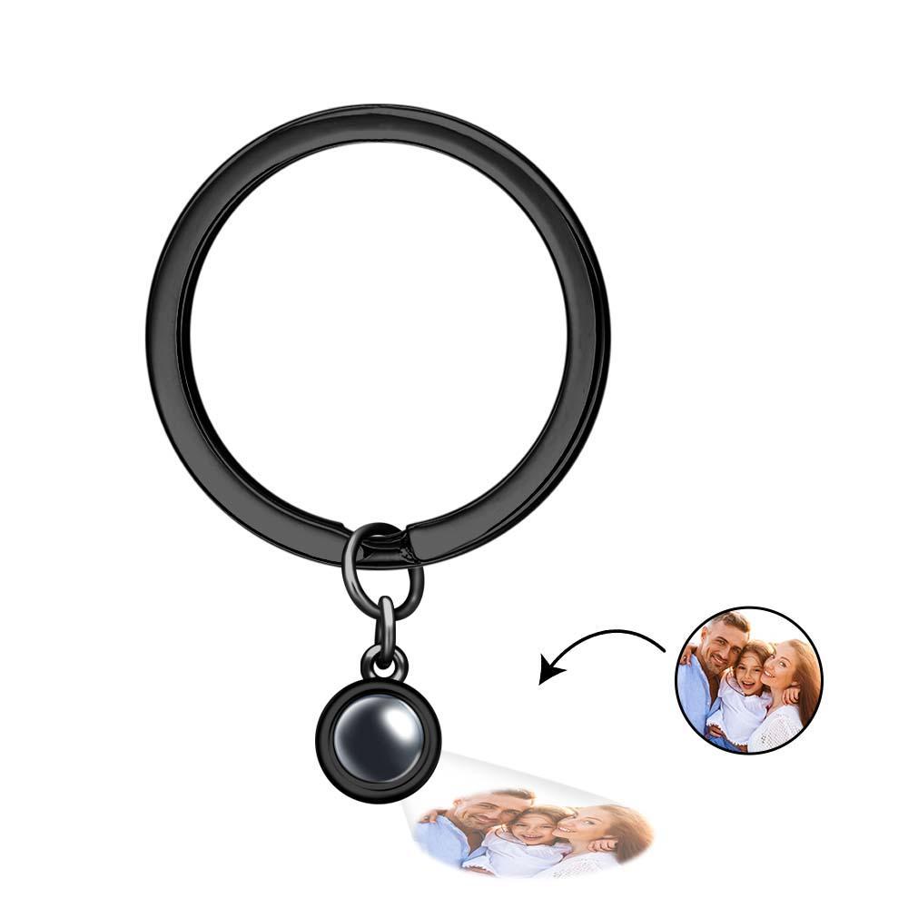 Custom Photo Projection Keychain Personalized Key Ring Exquisite For Family Gifts