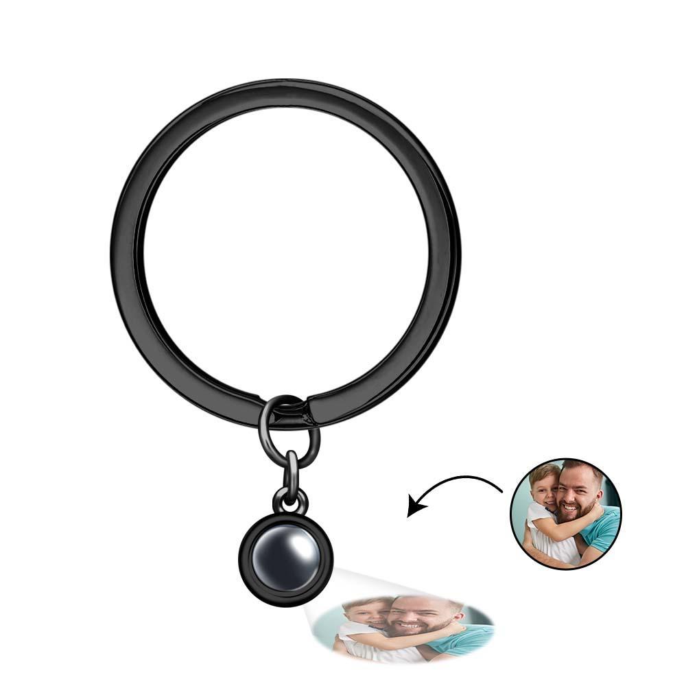 Custom Photo Projection Keychain Personalized Key Ring Exquisite Father's Day Gifts