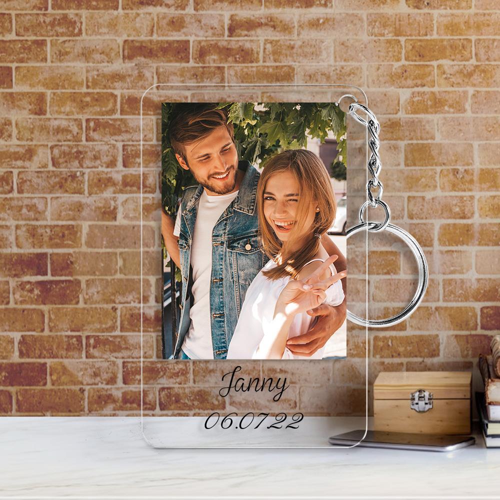 Personalised Photo Keychain Gifts Birthday Farewell Anniversary Valentine Best Friend Sibling Boyfriend - soufeelus