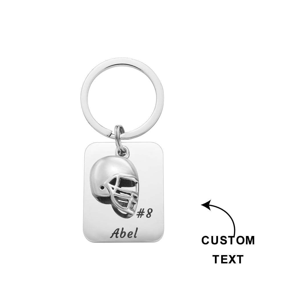 Custom Engraved Keychain Personalized Football Keychain Team Gifts - soufeelus