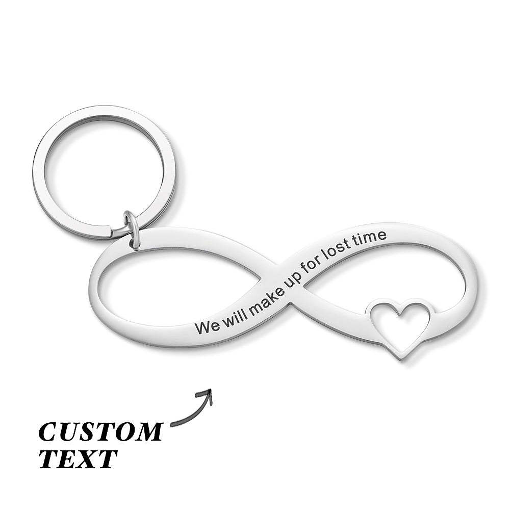 Custom Engraved Keychain Infinity Symbol Hollow Out Creative Gifts - soufeelus