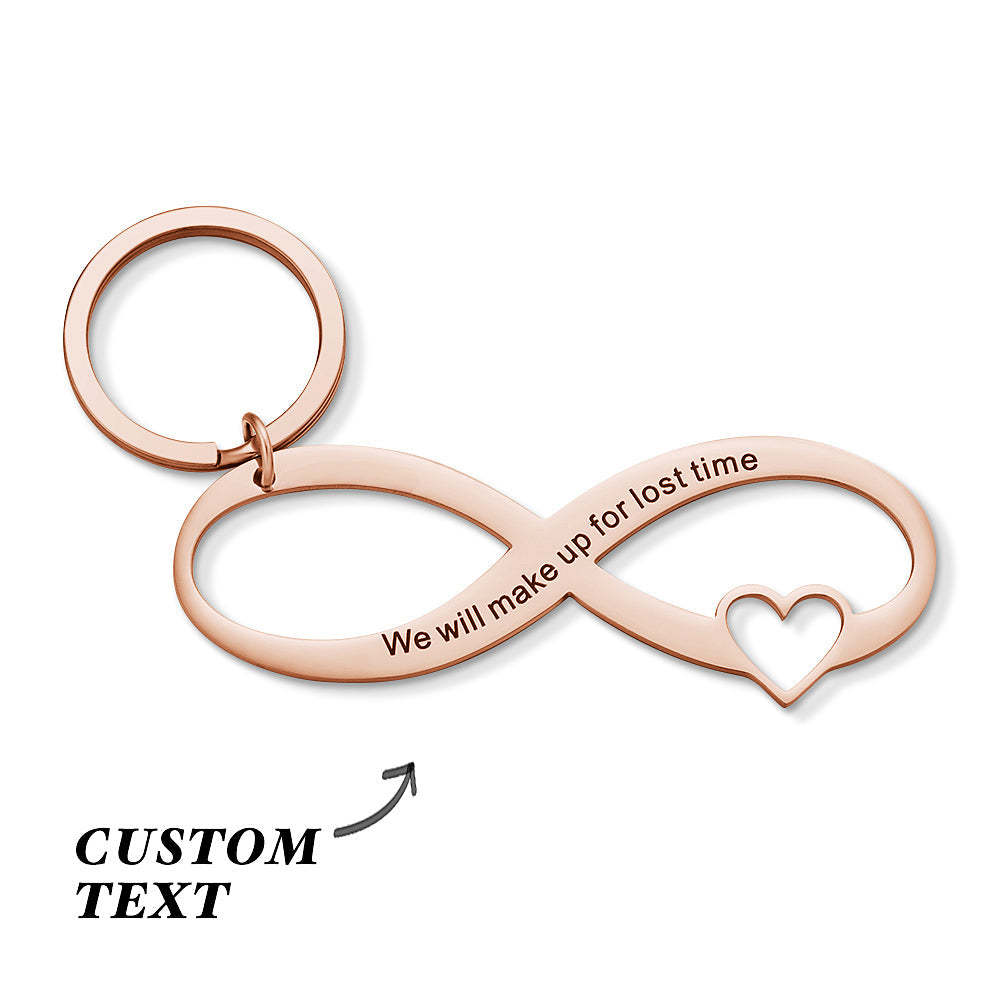 Custom Engraved Keychain Infinity Symbol Hollow Out Creative Gifts - soufeelus