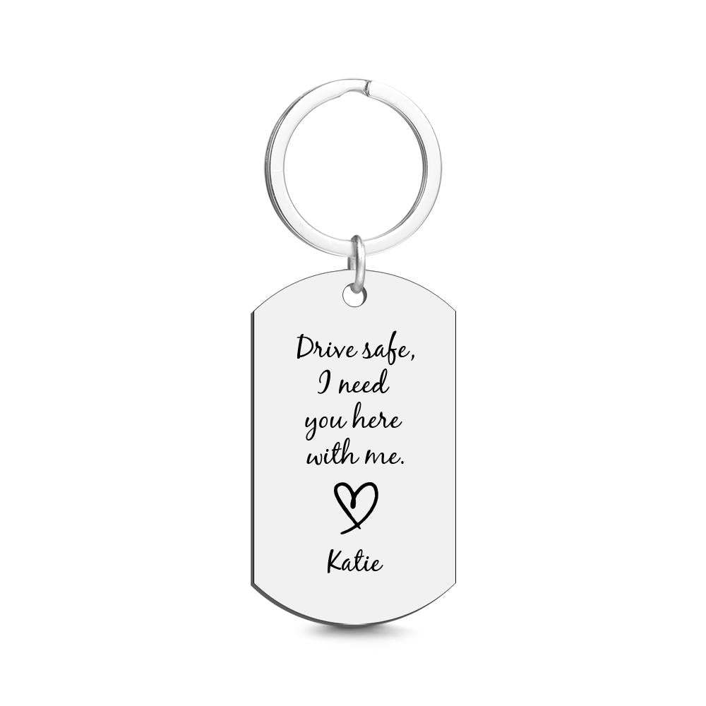 Custom Photo Key Chain Engraved Tag Keychain With Engraving Gifts - soufeelus