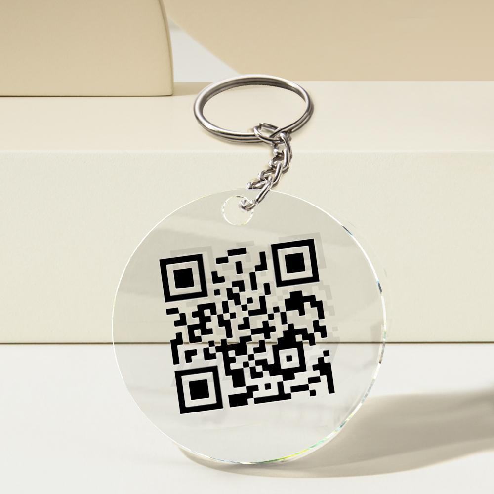 Scannable QR Code Social Media Keychain with Your Voice or Text Gift for Her - soufeelus