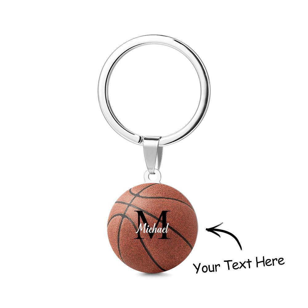 Personalized Basketball Keychain Custom Text Key Chains - soufeelus