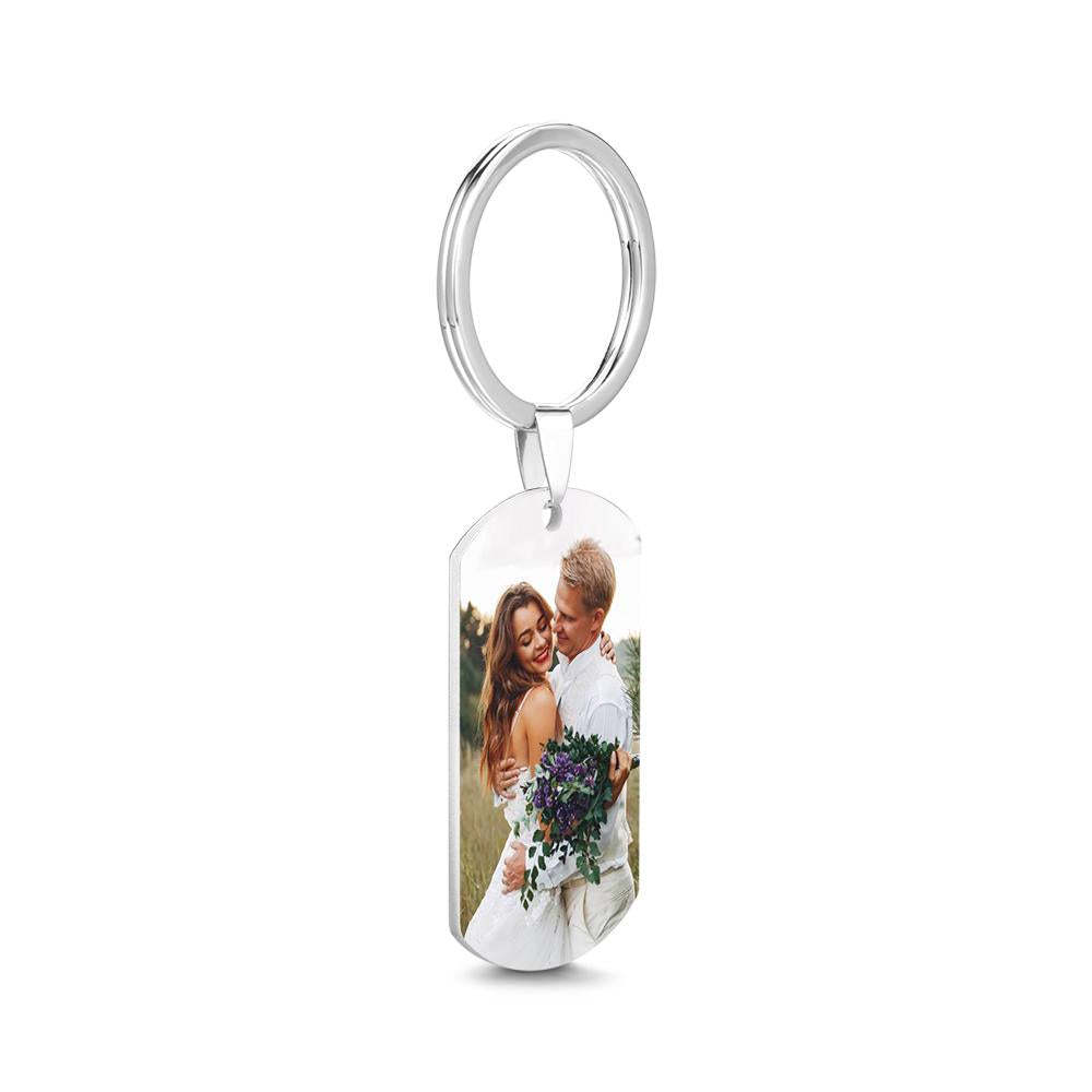 Custom Spotify Keychain with Picture, Custom Scannable Spotify Music Song Code Keychain Personalized Master Custom Picture Keychain - soufeelus